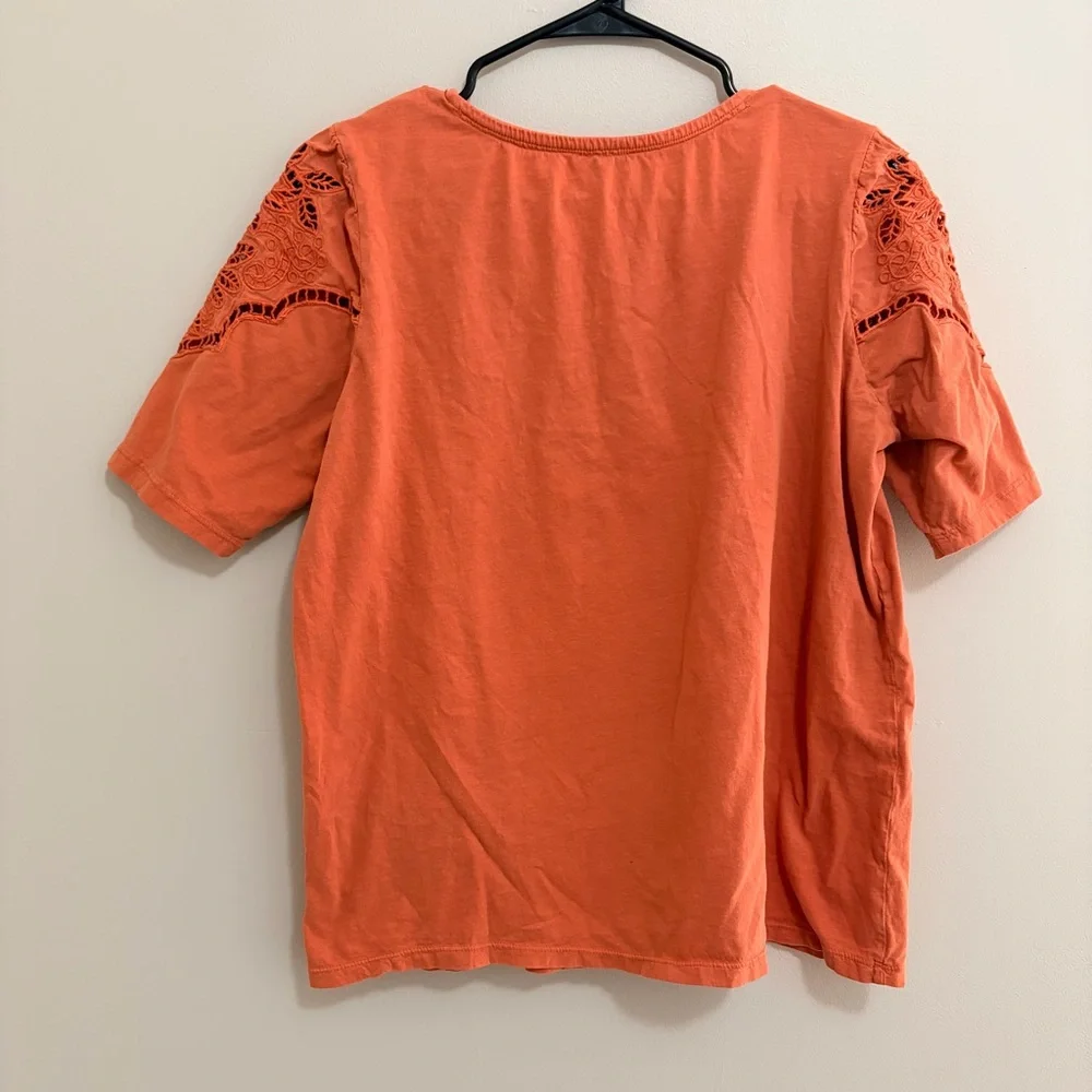 Sundance HandMade in India Orange Embroidered Women's Top Large - Picture 6 of 6